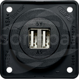 INTEGRO 2xUSB antracyt mat Gniazdo USB