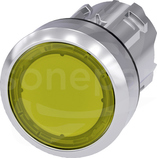 SIRIUS ACT 22mm z samop.żółty Przycisk płaski podśw.metal