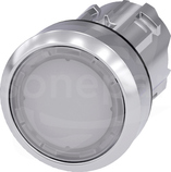 SIRIUS ACT 22mm z samop.biały Przycisk płaski podśw.metal