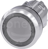 SIRIUS ACT 22mm z samop.przezroczysty Przycisk płaski podśw.metal