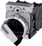 SIRIUS ACT 22mm O-I 1NO/1NC czar/bia Przełącznik z możl.podśw.metal