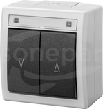 AQUANT 2K IP55 SZARY Łącznik zwierny żaluzjowy natynkowy
