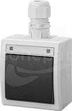 AQUANT 2K ŁNT-1 szary IP65 Łącznik jednobiegunowy schodowy natynkowy