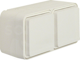 W.1 SCHUKO 2P+Z IP55 biały Gniazdo podwójne