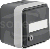 W.1 szary IP55 Gniazdo SCHUKO na klucz