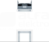PANOS EVO Q140L 16W LED840 SM WH Oprawa LED