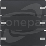 KNX e/s Q.x antracyt Przycisk 3-krotny z polem opisowym