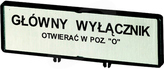 ZFS71-T0 Tabliczka opisowa dodatkowa