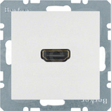 S.1/B.3/B.7 biały mat Gniazdo HDMI 90st.