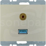 K.5 stal szlachetna lakierowana Gniazdo USB/3,5mm Audio