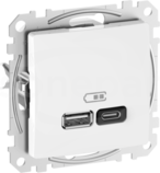 SEDNA DESIGN USB A+C 45W biały Gniazdo ładowania