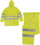 604 żółty fluo S Komplet p/deszczowy ostrzegawczy 2-cz.