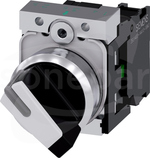 SIRIUS ACT 22mm O-I 1NO czar/bia Przełącznik z możl.podśw.metal