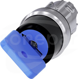 SIRIUS ACT 22mm O-I b/samop.niebieski Przełącznik z kluczem OMR metal