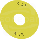 SIRIUS ACT żółty NOT-AUS Etykieta podkładkowa 75mm