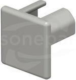 WDK HE15015GR (15x15mm) Końcówka kanału szary