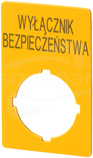 M22-XZK1-PL99 Szyld przycisku bezp.