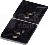 19x19mm 3,6mm (100szt)czarny Uchwyt do opasek samoprzylepny