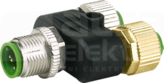 M12 5P/2xM12 4P Trójnik czujnika męski/żeński
