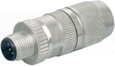 MOSA M12 4P 0,25- 0,34mm2 ETHERNET kod.D Wtyk męski prosty zaciski nożowe ekranowany