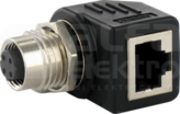 M12-RJ45 4P kod.D Adapter