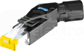 RJ45 PROFESSIONAL 8P GIGABIT Wtyk męski kątowy ekranowany