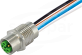 M12 PUR 5x1,5 1m Złącze panelowe żeńskie