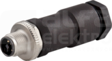 M12 T-COD Wtyk męski prosty