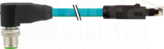 M12/RJ45 TPE 4x2x24AWG SF/UTP kat.5e 7,5m Przewód czujnikowy męski kątowy/męski prosty