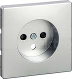 MERTEN DESIGN 2P+Z aluminium Płytka centr.gniazda siec.z przesł.