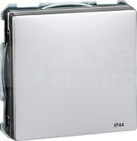 MERTEN DESGIN 2P+Z IP44 aluminium Gniazdo sieciowe z przesł.z klapką