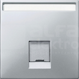 MERTEN DESIGN 1xRJ45 SE aluminium Płytka centralna gniazda komp.