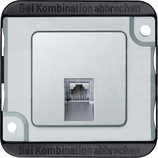 MERTEN WANDALOODPORNY RJ45 kat.6 aluminium Wkładka złącza telefonicznego