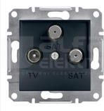 ASFORA 1dB antracyt Gniazdo TV-SAT-SAT końcowe