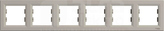 ASFORA brąz Ramka 6-krotna pozioma