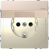 MERTEN D-LIFE SCHUKO 2P+Z IP44 szampan metalik Gniazdo sieciowe z uziemieniem