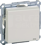 MERTEN M 2P+Z IP44 biały połysk Gniazdo sieciowe z przesł.z klapką