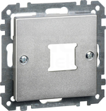 MERTEN SYSTEM M aluminium Płytka centralna mechanizmu gniazda RJ11/RJ45