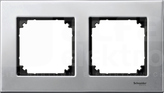 MERTEN M-ELEGANCE srebrny plat. Ramka 2-krotna metal