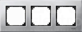 MERTEN M-ELEGANCE srebrny plat. Ramka 3-krotna metal