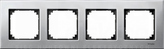 MERTEN M-ELEGANCE srebrny plat. Ramka 4-krotna metal