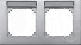 MERTEN M-PLAN aluminium Ramka 2-krotna pozioma z polem opisowym