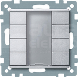 MERTEN M aluminium Przycisk 4-krotny PLUS