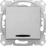 SEDNA aluminium Łącznik 1-biegunowy podśw.