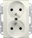 SEDNA 2x2P+Z kremowy Gniazdo sieciowe do ramek