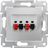 SEDNA aluminium Gniazdo głośnikowe 2x