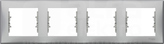 SEDNA aluminium Ramka 4-krotna pozioma