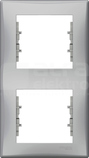 SEDNA aluminium Ramka 2-krotna pionowa