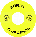 ZBY8130*ARRET D URGENCE ZO ETYKIETA OKRAGLA D90 WYL.BEZ