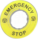 ZBY9320*EMERGENCY STOP ETYKIETA OKRAGLA D60 WYL.BEZ